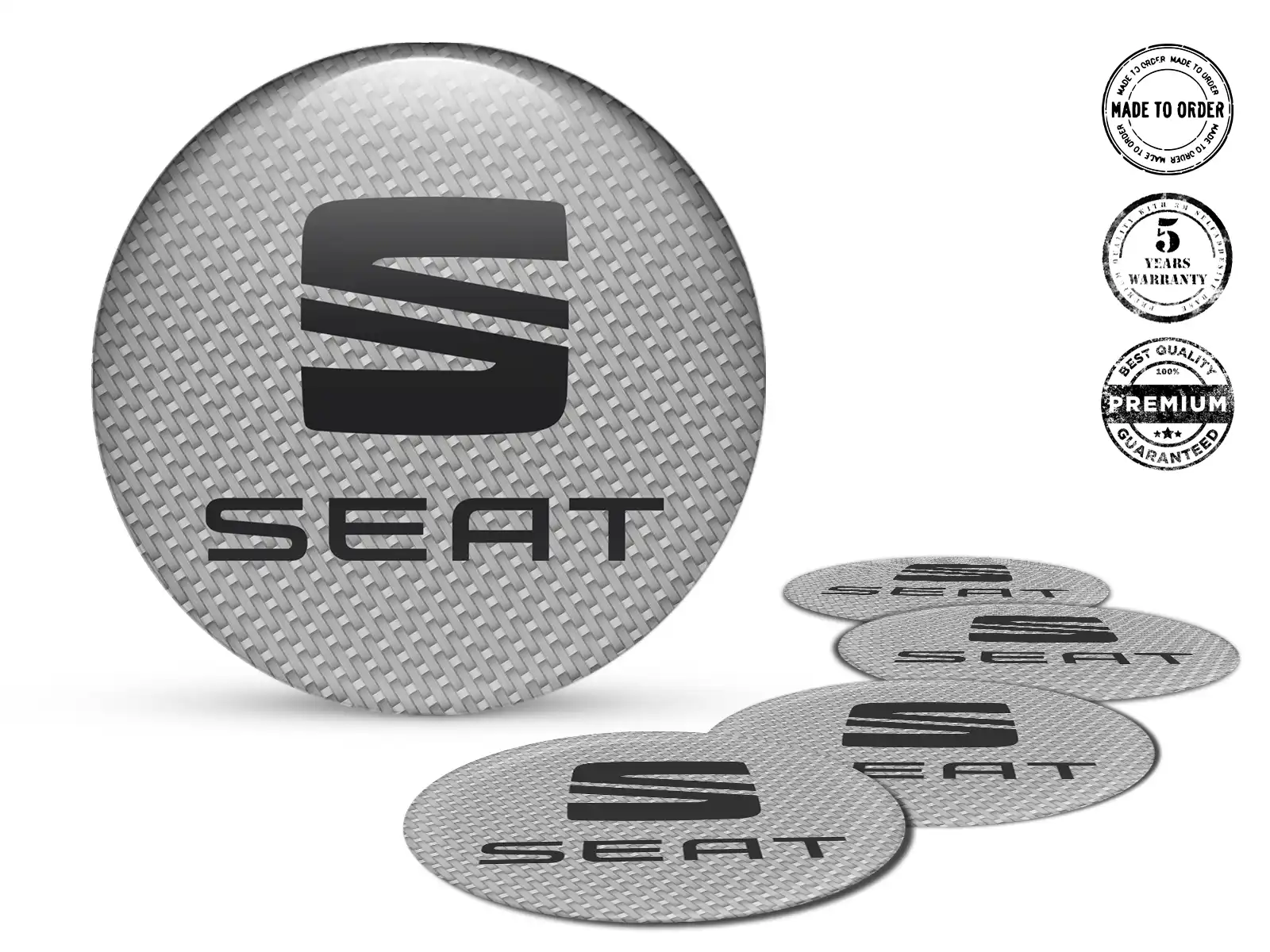 Seat Gewölbte Emblem Logo Hochwertige Felgensticker